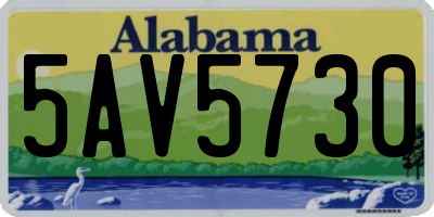 AL license plate 5AV5730