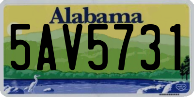 AL license plate 5AV5731