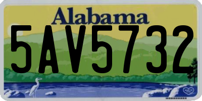 AL license plate 5AV5732
