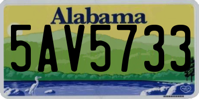 AL license plate 5AV5733