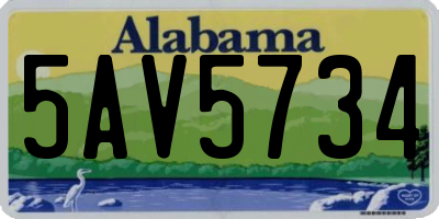 AL license plate 5AV5734