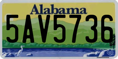 AL license plate 5AV5736