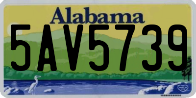 AL license plate 5AV5739