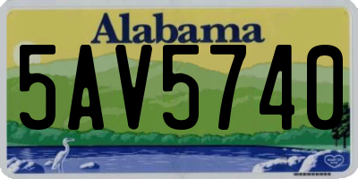 AL license plate 5AV5740