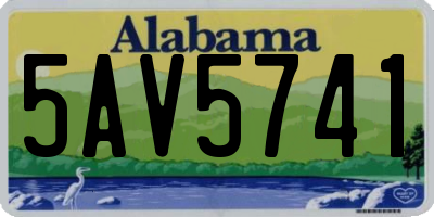 AL license plate 5AV5741