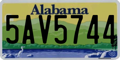 AL license plate 5AV5744