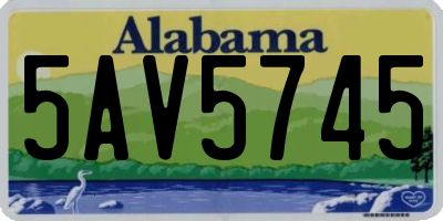 AL license plate 5AV5745