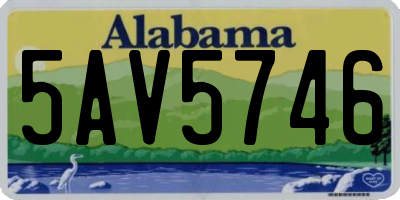 AL license plate 5AV5746