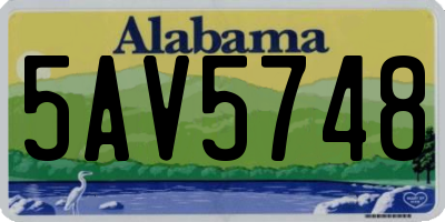 AL license plate 5AV5748