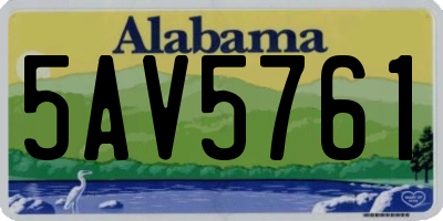 AL license plate 5AV5761