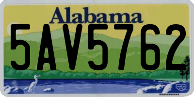 AL license plate 5AV5762