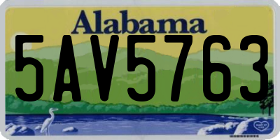 AL license plate 5AV5763