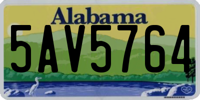 AL license plate 5AV5764
