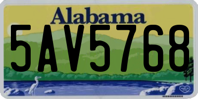 AL license plate 5AV5768