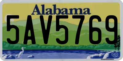 AL license plate 5AV5769