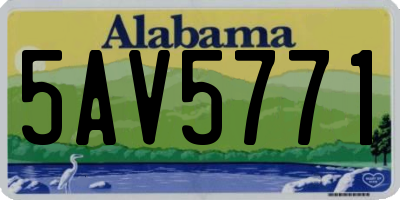 AL license plate 5AV5771