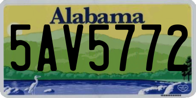 AL license plate 5AV5772