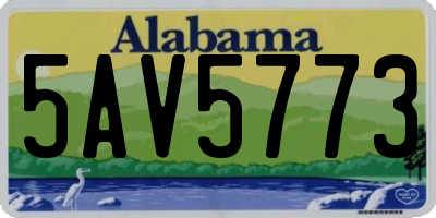 AL license plate 5AV5773