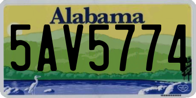 AL license plate 5AV5774