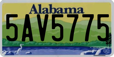 AL license plate 5AV5775