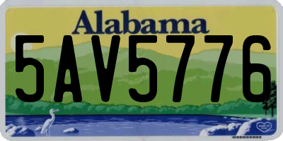 AL license plate 5AV5776