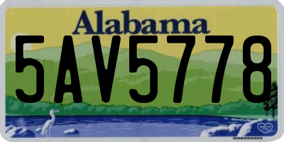 AL license plate 5AV5778