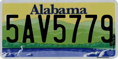 AL license plate 5AV5779