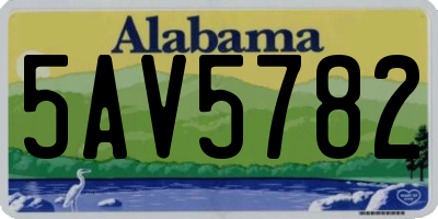 AL license plate 5AV5782