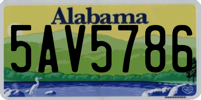 AL license plate 5AV5786