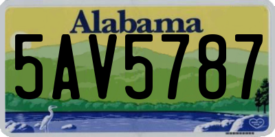 AL license plate 5AV5787