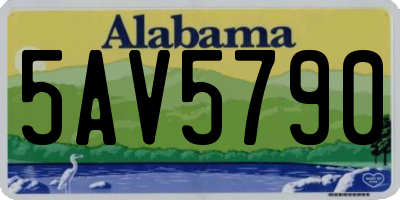 AL license plate 5AV5790