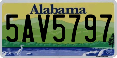 AL license plate 5AV5797
