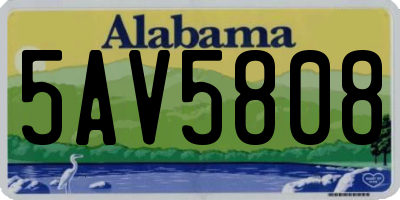 AL license plate 5AV5808