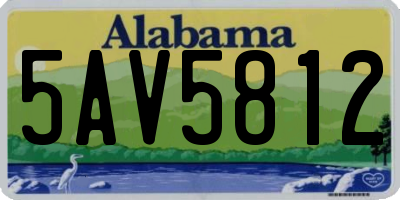 AL license plate 5AV5812