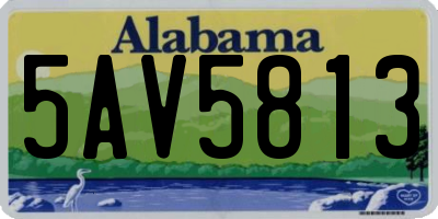 AL license plate 5AV5813