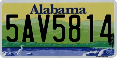 AL license plate 5AV5814