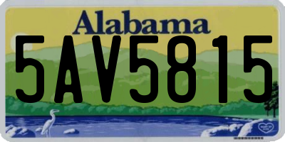 AL license plate 5AV5815