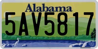 AL license plate 5AV5817