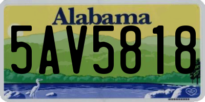 AL license plate 5AV5818