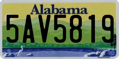 AL license plate 5AV5819