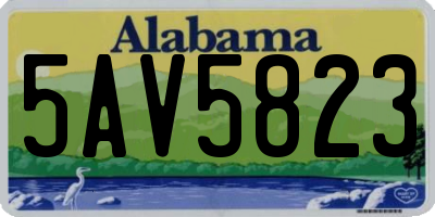 AL license plate 5AV5823