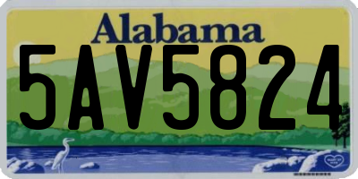 AL license plate 5AV5824