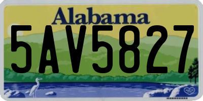 AL license plate 5AV5827
