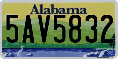 AL license plate 5AV5832