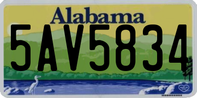 AL license plate 5AV5834