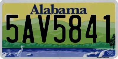 AL license plate 5AV5841