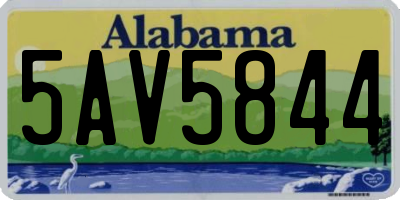 AL license plate 5AV5844