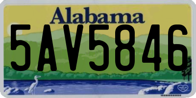 AL license plate 5AV5846