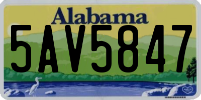AL license plate 5AV5847