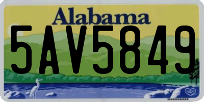 AL license plate 5AV5849